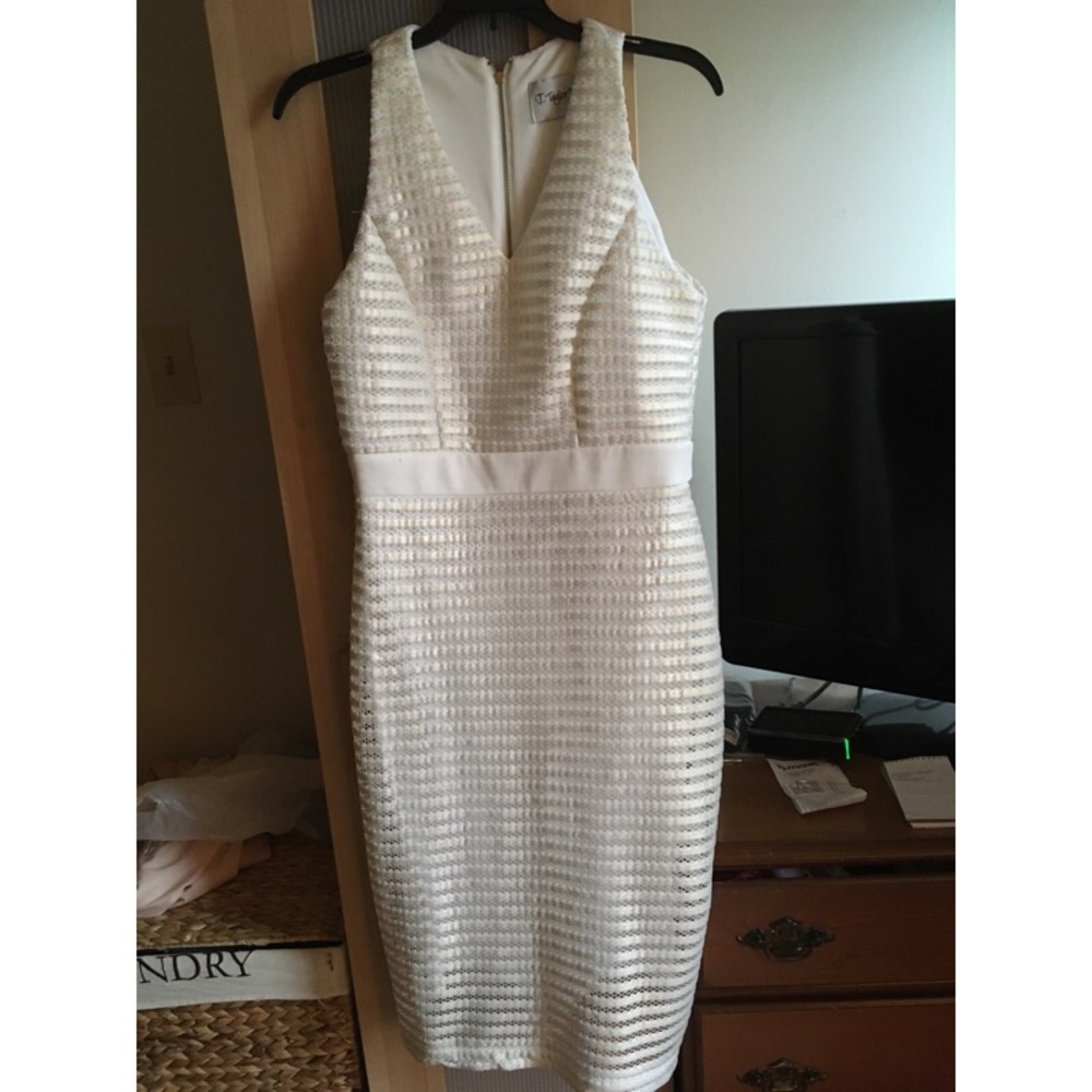 Gold and Ivory Pencil Dress